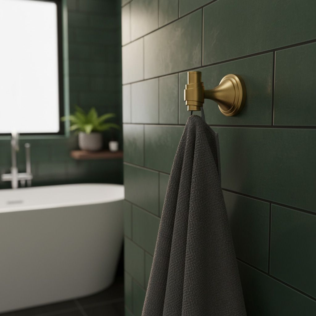 Kylpyhuoneen Naulakko 16101 Aristo Brushed Gold 2